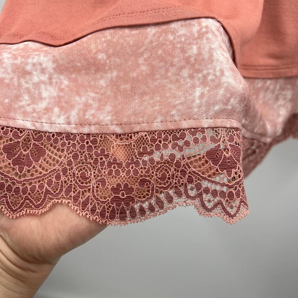 LOGO Lori Goldstein Light Tunic Blouse Quarter Sleeve Scoop Neckline Women Large - Picture 3 of 9